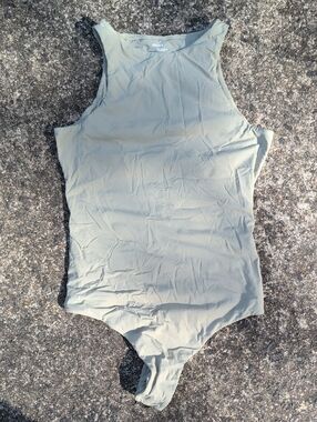 Skims Sleeveless Bodysuit in Sage Green